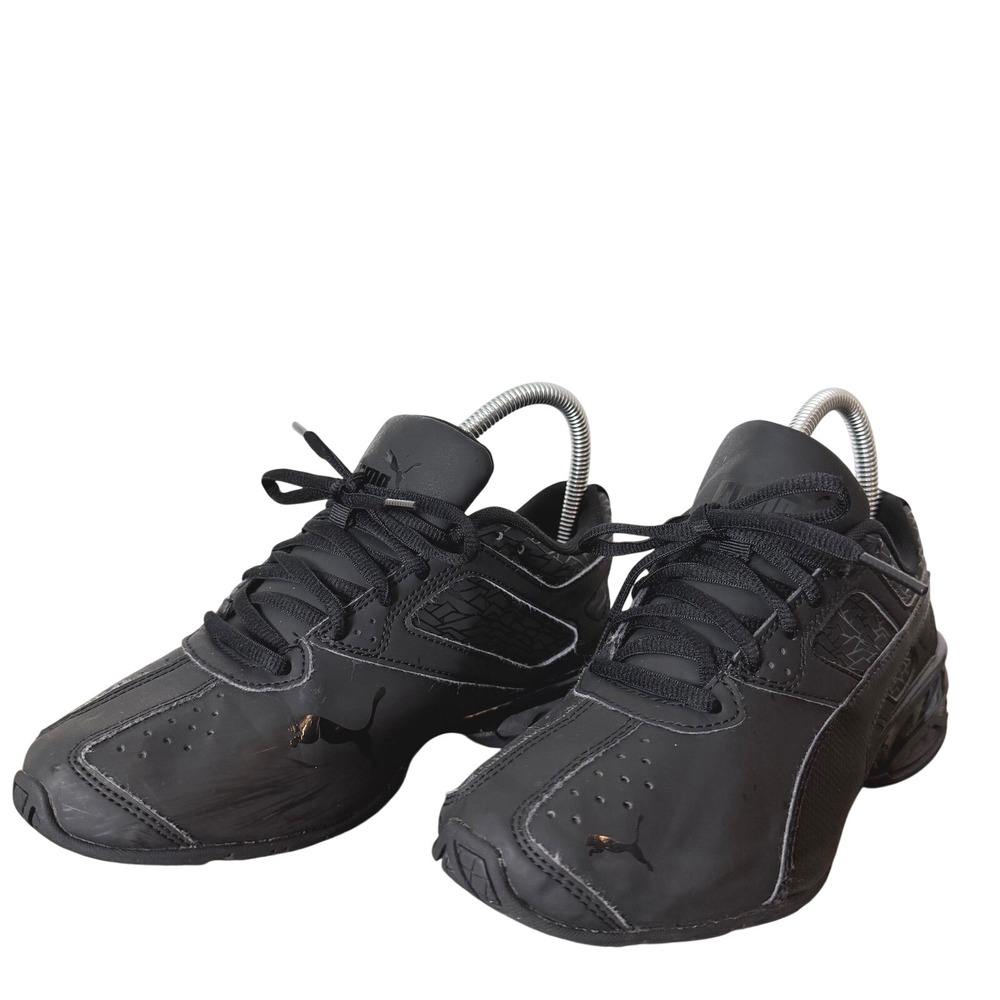 Puma‎ Tazon 6 Fracture Sneakers Boys 5C Black Athletic Running Shoes Activewear